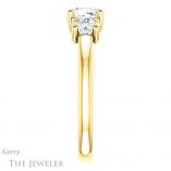 Cushion Cut Forever One Moissanite Engagement Ring #GTJ953-cushion-fo-y 3 Cushion Cut Forever One Moissanite Engagement Ring #GTJ953-cushion-fo-y