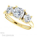 Cushion Cut Forever One Moissanite Engagement Ring #GTJ953-cushion-fo-y 5 Cushion Cut Forever One Moissanite Engagement Ring #GTJ953-cushion-fo-y