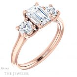 Emerald Cut Forever Brilliant Moissanite Engagement Ring #GTJ953-emerald-fb-r