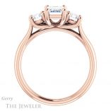 Emerald Cut Forever Brilliant Moissanite Engagement Ring #GTJ953-emerald-fb-r