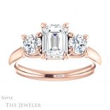 Emerald Cut Forever Brilliant Moissanite Engagement Ring #GTJ953-emerald-fb-r