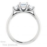 Emerald Cut Forever Brilliant Moissanite Engagement Ring #GTJ953-emerald-fb-w
