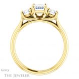 Emerald Cut Forever Brilliant Moissanite Engagement Ring #GTJ953-emerald-fb-y