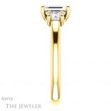 Emerald Cut Forever Brilliant Moissanite Engagement Ring #GTJ953-emerald-fb-y