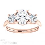 Oval Shaped Forever One Moissanite Engagement Ring #GTJ953-oval-fo-r