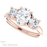 Oval Shaped Forever One Moissanite Engagement Ring #GTJ953-oval-fo-r