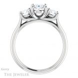 Oval Shaped Forever One Moissanite Engagement Ring #GTJ953-oval-fo-w