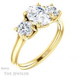 Oval Shaped Forever One Moissanite Engagement Ring #GTJ953-oval-fo-y