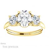 Oval Shaped Forever One Moissanite Engagement Ring #GTJ953-oval-fo-y