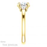 Oval Shaped Forever One Moissanite Engagement Ring #GTJ953-oval-fo-y