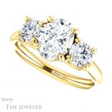 Oval Shaped Forever One Moissanite Engagement Ring #GTJ953-oval-fo-y