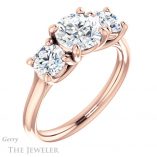 Round Cut Forever One Moissanite Engagement Ring #GTJ953-round-fo-r