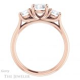 Round Cut Forever One Moissanite Engagement Ring #GTJ953-round-fo-r