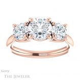 Round Cut Forever One Moissanite Engagement Ring #GTJ953-round-fo-r