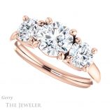 Round Cut Forever One Moissanite Engagement Ring #GTJ953-round-fo-r
