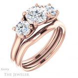 Round Cut Forever One Moissanite Engagement Ring #GTJ953-round-fo-r