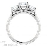 Round Cut Forever One Moissanite Engagement Ring #GTJ953-round-fo-w