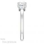 Round Cut Forever One Moissanite Engagement Ring #GTJ953-round-fo-w