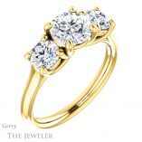 Round Cut Forever One Moissanite Engagement Ring #GTJ953-round-fo-y