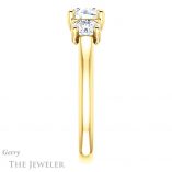 Round Cut Forever One Moissanite Engagement Ring #GTJ953-round-fo-y