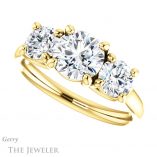 Round Cut Forever One Moissanite Engagement Ring #GTJ953-round-fo-y