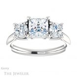 Princess Cut Forever One Moissanite Engagement Ring #GTJ953-square-fo-w