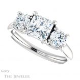 Princess Cut Forever One Moissanite Engagement Ring #GTJ953-square-fo-w