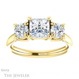 Princess Cut Forever One Moissanite Engagement Ring #GTJ953-square-fo-y