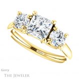 Princess Cut Forever One Moissanite Engagement Ring #GTJ953-square-fo-y