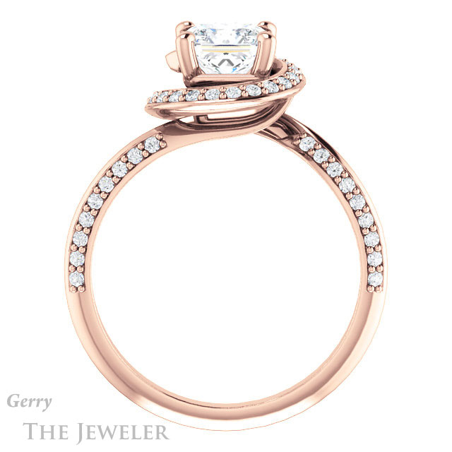 Princess Cut Forever One Moissanite Engagement Ring #GTJ954-square-fo-r | Gerry The Jeweler Princess Cut Forever One Moissanite Engagement Ring #GTJ954-square-fo-r