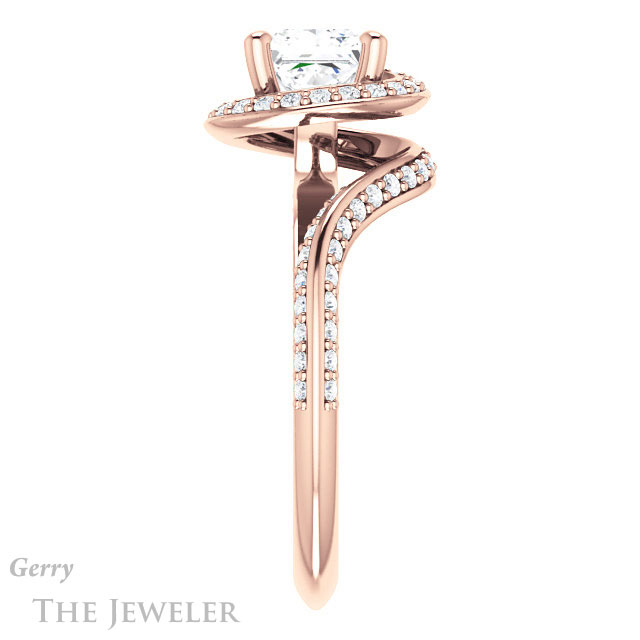 Princess Cut Forever One Moissanite Engagement Ring #GTJ954-square-fo-r | Gerry The Jeweler Princess Cut Forever One Moissanite Engagement Ring #GTJ954-square-fo-r