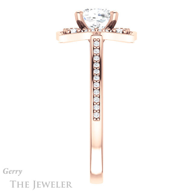 Cushion Cut Forever One Moissanite Engagement Ring #GTJ955-cushion-fo-r | Gerry The Jeweler Cushion Cut Forever One Moissanite Engagement Ring #GTJ955-cushion-fo-r
