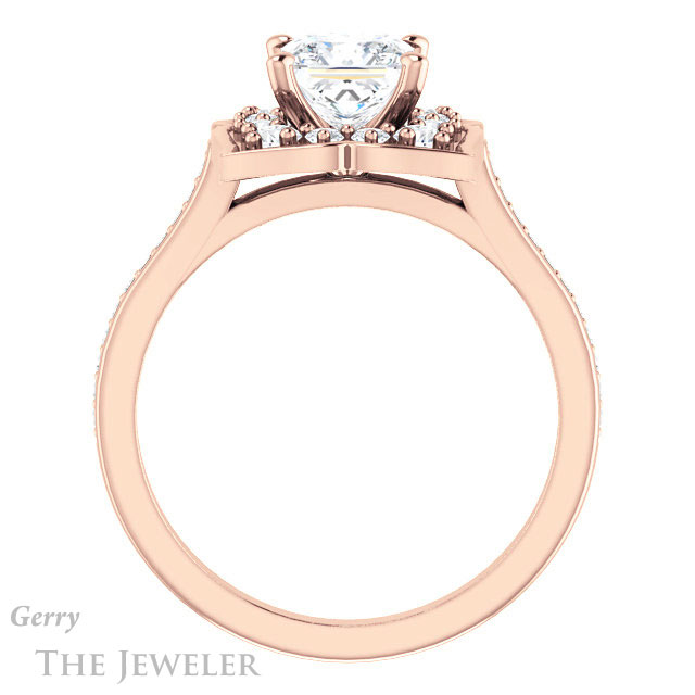Princess Cut Forever One Moissanite Engagement Ring #GTJ955-square-fo-r | Gerry The Jeweler Princess Cut Forever One Moissanite Engagement Ring #GTJ955-square-fo-r