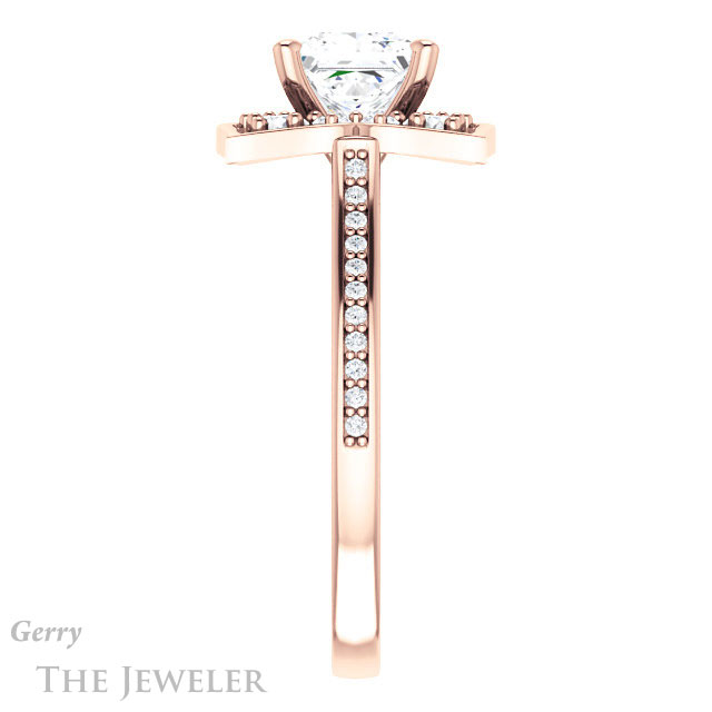 Princess Cut Forever One Moissanite Engagement Ring #GTJ955-square-fo-r | Gerry The Jeweler Princess Cut Forever One Moissanite Engagement Ring #GTJ955-square-fo-r