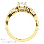 Emerald Cut Forever Brilliant Moissanite Engagement Ring #GTJ956-emerald-fb-y