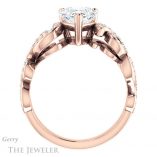 Heart Shaped Forever One Moissanite Engagement Ring #GTJ956-heart-fb-r 2 Heart Shaped Forever Brilliant Moissanite Engagement Ring #GTJ956-heart-fb-r