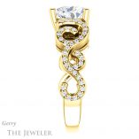 Heart Shaped Forever Brilliant Moissanite Engagement Ring #GTJ956-heart-fb-y