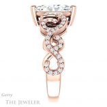 Marquise Cut Forever One Moissanite Engagement Ring #GTJ956-marquise-fb-r 3 Marquise Cut Forever Brilliant Moissanite Engagement Ring #GTJ956-marquise-fb-r