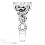 Marquise Cut Forever One Moissanite Engagement Ring #GTJ956-marquise-fb-w 3 Marquise Cut Forever Brilliant Moissanite Engagement Ring #GTJ956-marquise-fb-w