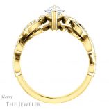 Marquise Cut Forever One Moissanite Engagement Ring #GTJ956-marquise-fb-y 2 Marquise Cut Forever Brilliant Moissanite Engagement Ring #GTJ956-marquise-fb-y
