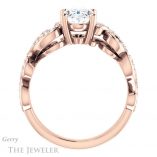 Oval Shaped Forever One Moissanite Engagement Ring #GTJ956-oval-fo-r