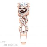 Oval Shaped Forever One Moissanite Engagement Ring #GTJ956-oval-fo-r