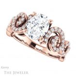 Oval Shaped Forever One Moissanite Engagement Ring #GTJ956-oval-fo-r