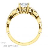 Oval Shaped Forever One Moissanite Engagement Ring #GTJ956-oval-fo-y 2 Oval Shaped Forever One Moissanite Engagement Ring #GTJ956-oval-fo-y