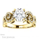 Oval Shaped Forever One Moissanite Engagement Ring #GTJ956-oval-fo-y 1 Oval Shaped Forever One Moissanite Engagement Ring #GTJ956-oval-fo-y
