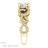 Oval Shaped Forever One Moissanite Engagement Ring #GTJ956-oval-fo-y 3 Oval Shaped Forever One Moissanite Engagement Ring #GTJ956-oval-fo-y
