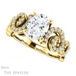 Oval Shaped Forever One Moissanite Engagement Ring #GTJ956-oval-fo-y 5 Oval Shaped Forever One Moissanite Engagement Ring #GTJ956-oval-fo-y