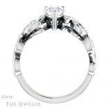 Pear Shaped Forever Brilliant Moissanite Engagement Ring #GTJ956-pear-fb-w