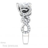 Pear Shaped Forever Brilliant Moissanite Engagement Ring #GTJ956-pear-fb-w
