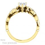 Pear Shaped Forever One Moissanite Engagement Ring #GTJ956-pear-fb-y 2 Pear Shaped Forever Brilliant Moissanite Engagement Ring #GTJ956-pear-fb-y